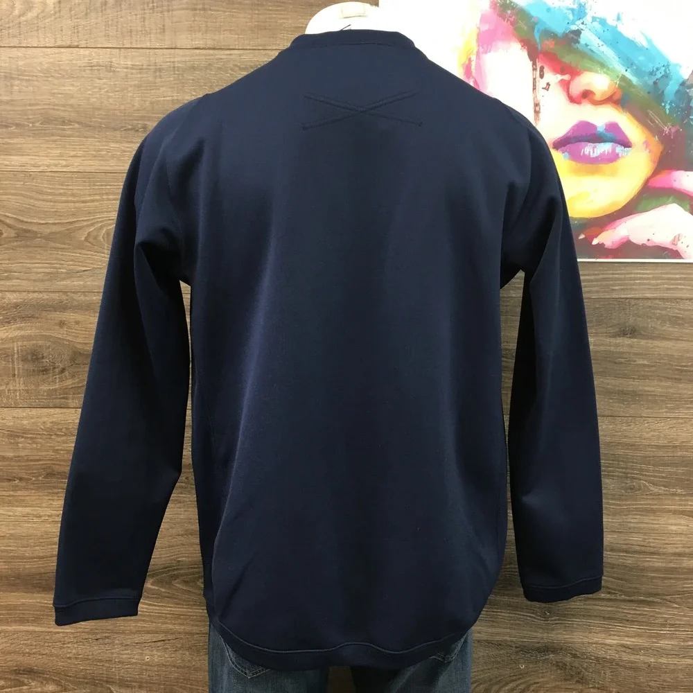 Vintage Y2K Nike Center Swoosh Navy Blue Long Sleeve Athletic Sweatshirt Men‎ XL